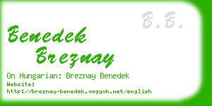 benedek breznay business card